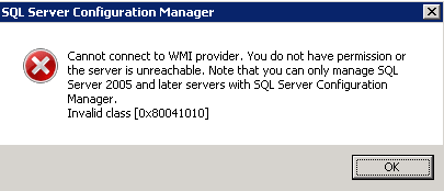 SQL-Server-Configuration-manager-Invalid-class-0x80041010